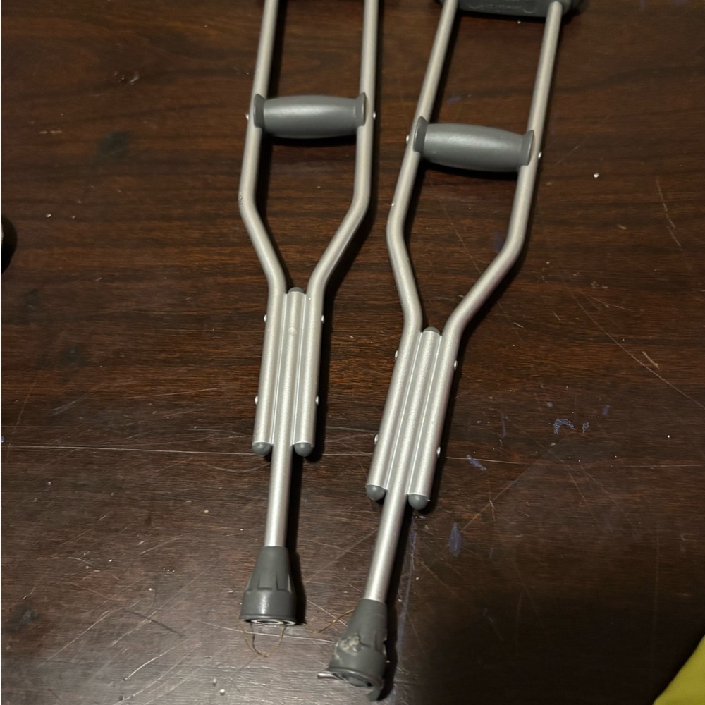 American Girl Silver Gray Crutches Accessory